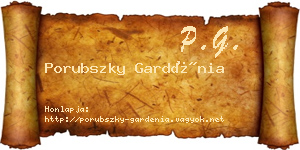 Porubszky Gardénia névjegykártya